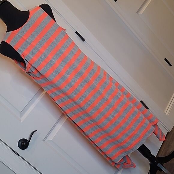 Tiana B. Gray and Neon Striped Dress - Picture 4 of 11